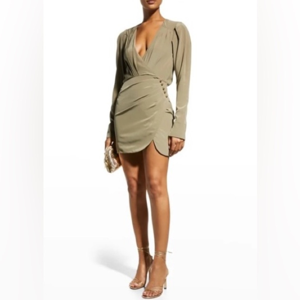 Jonathan SIMKHAI NWT Leilani Long Sleeve Mini Dress